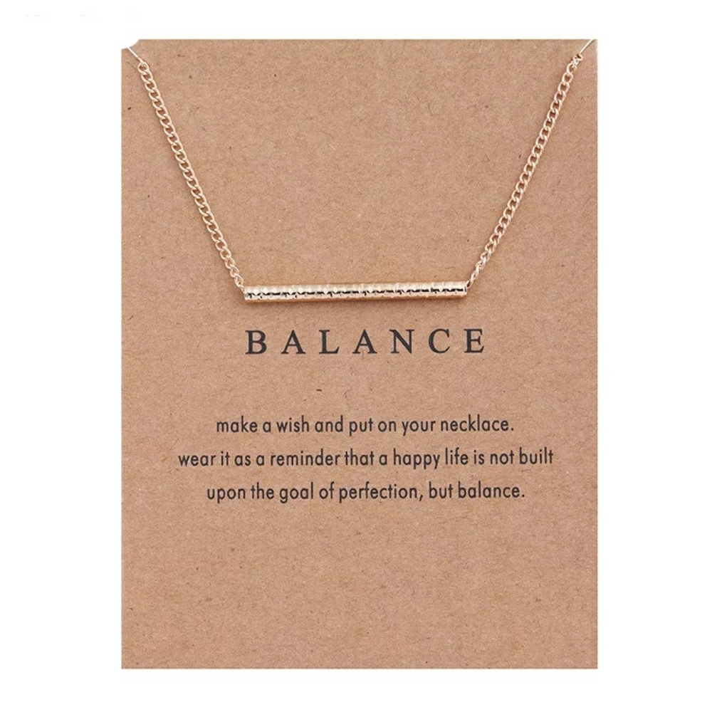 Balance Bar Affirmation Necklace